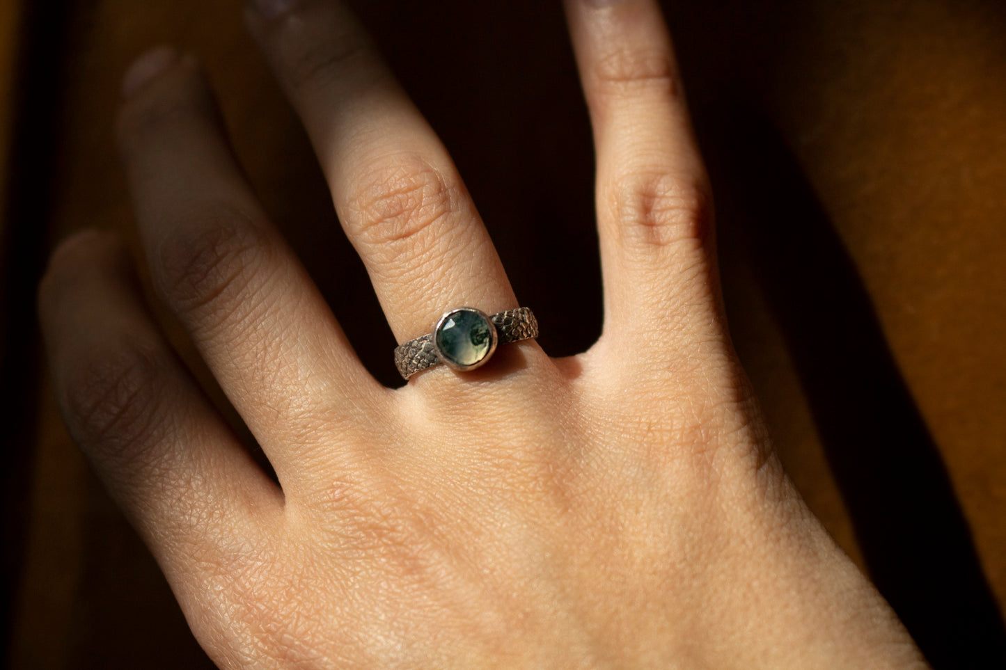 Moss Agate Ring
