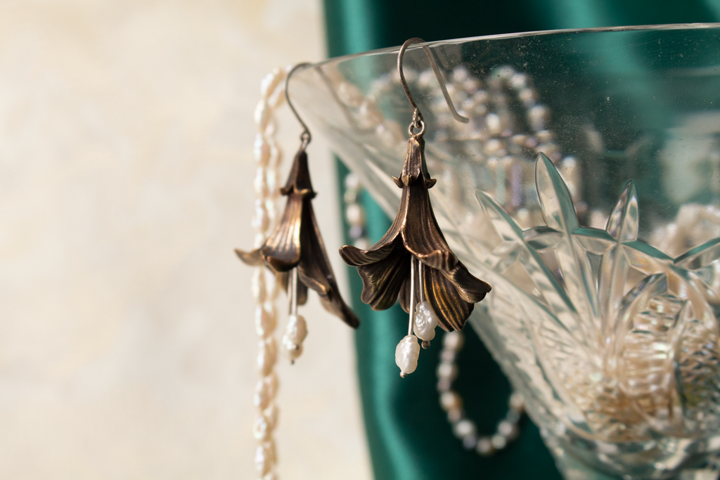 Pearlescent Lily Earrings
