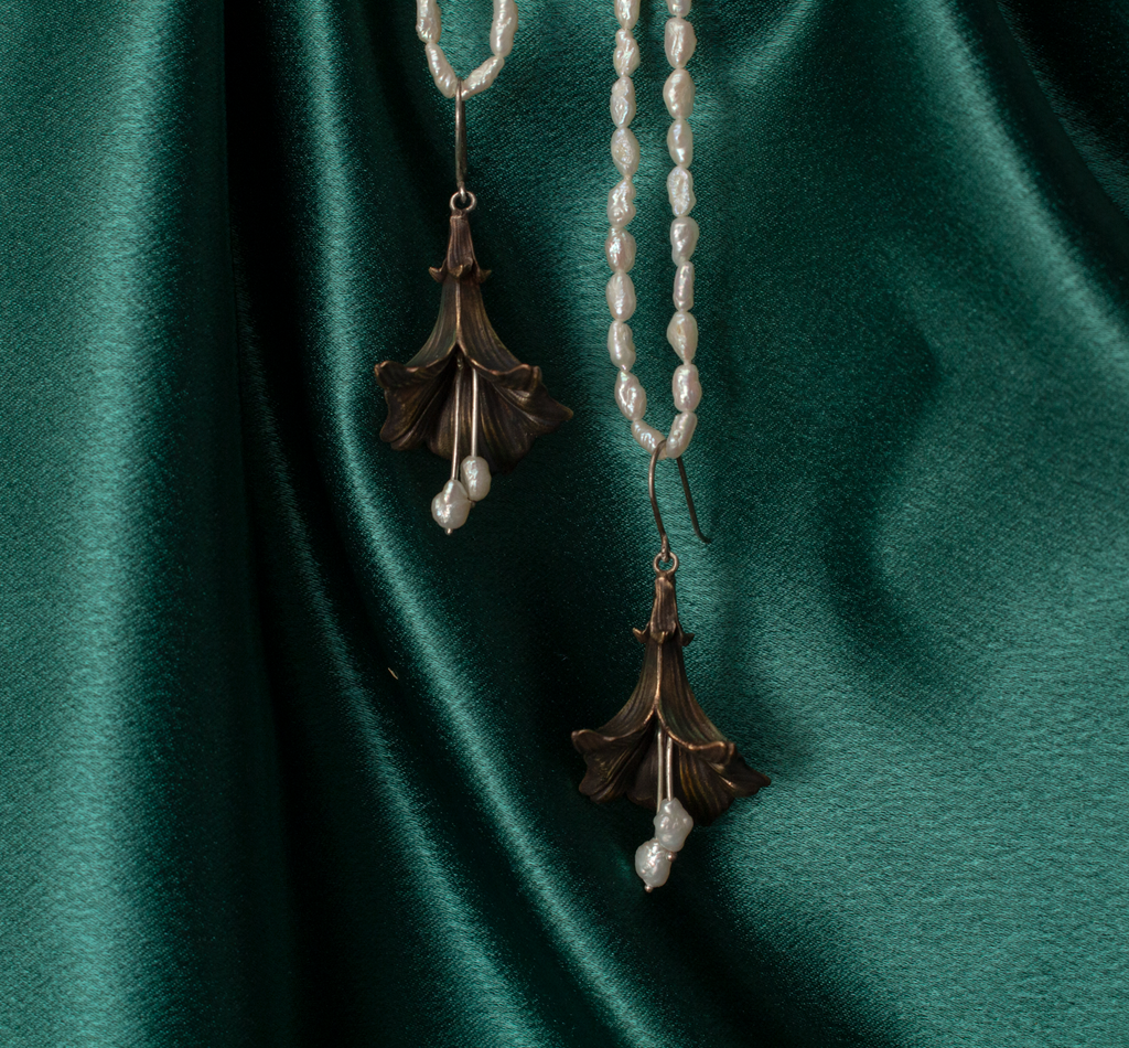 Pearlescent Lily Earrings