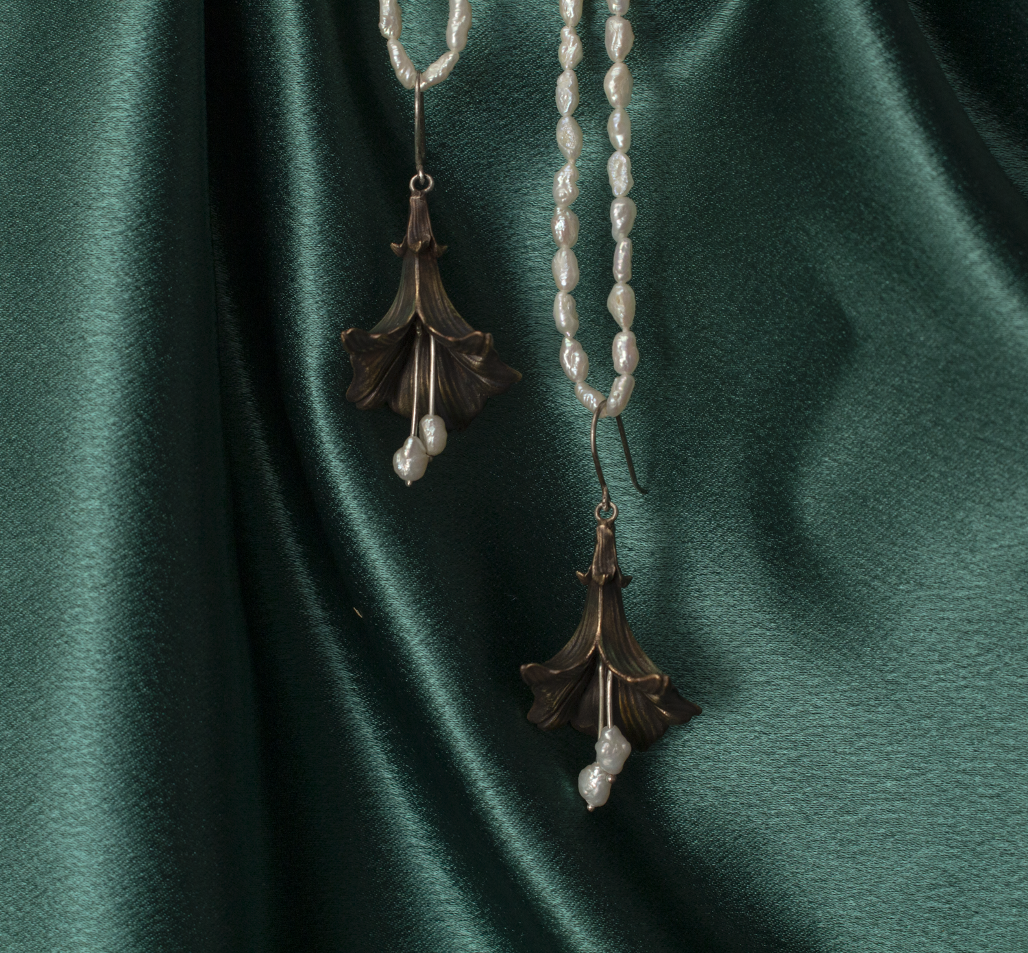 Pearlescent Lily Earrings